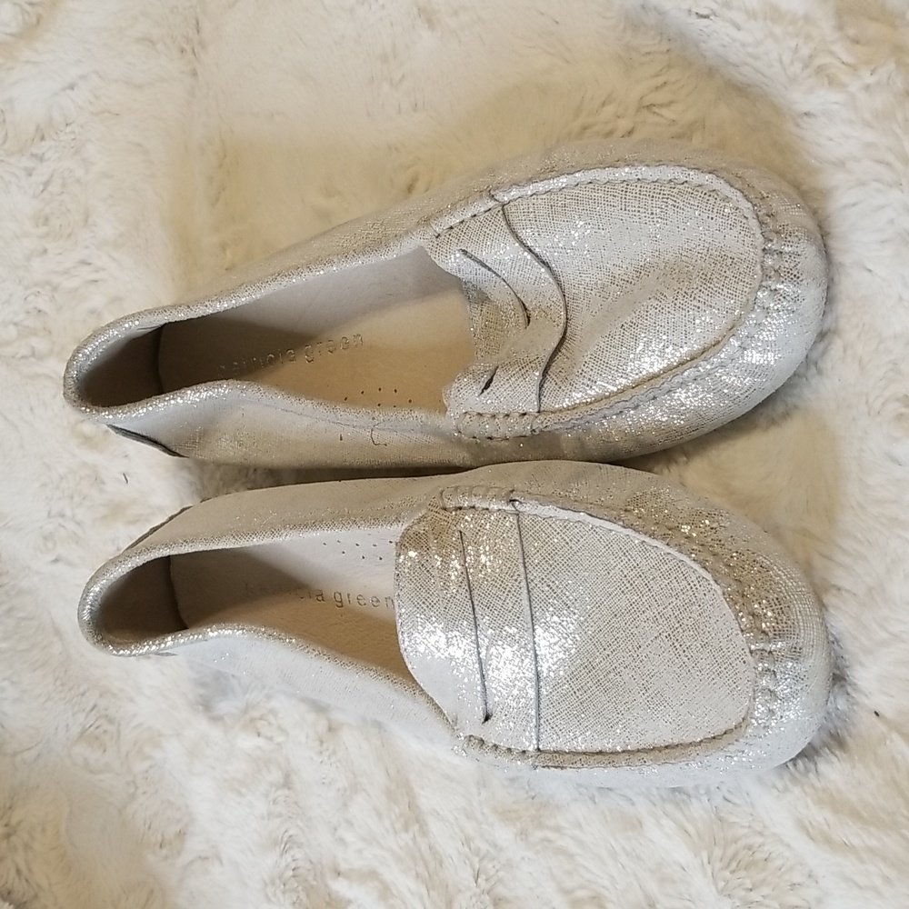 Patricia Green Womens Loafer Flats Size 10 Silver